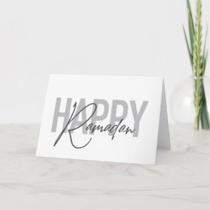 Cartão Modern, simple, cool typography of Happy Ramadan
