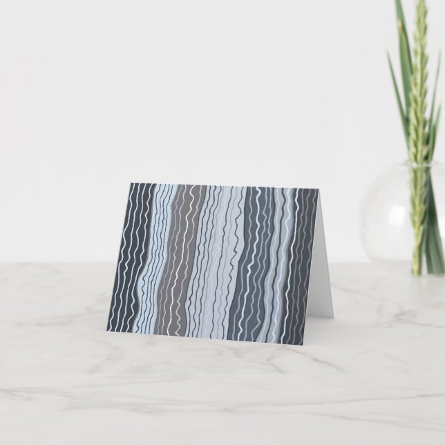 Cartão Modern Squiggles 5 Blank Note Card (Frente)