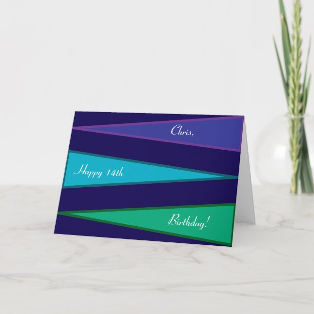 Cartão Modern Teenager Birthday Card (Frente)