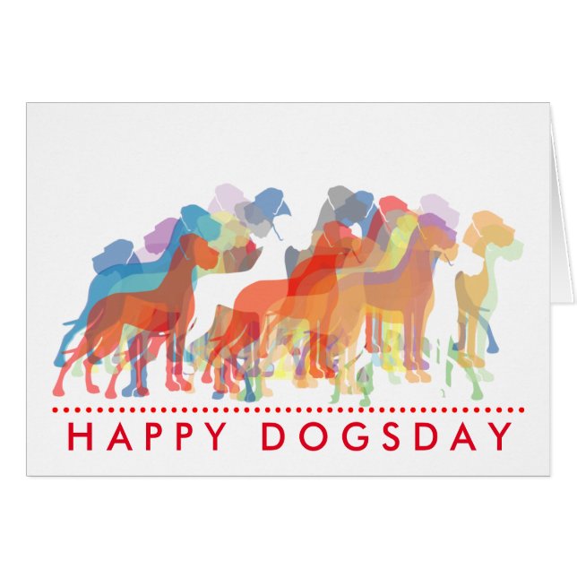 Cartão Moderne Dogge-Gruppe (Frente Horizontal)