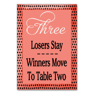 Cartão moderno #3 da mesa de Bunco do vermelho de