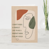 Cartão Moderno Abstrato do Dia das Mães Para Mamãe