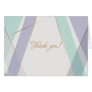 Cartão Moderno Contemporâneo - Stripes Geométricas Mint V