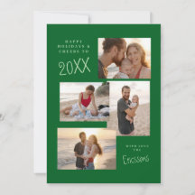Cartão Moderno de Colagem de Múltiplas Fotos