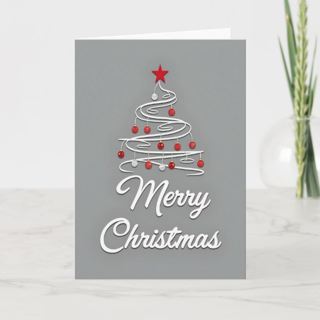 Cartão Moderno de Feliz Natal (Frente)