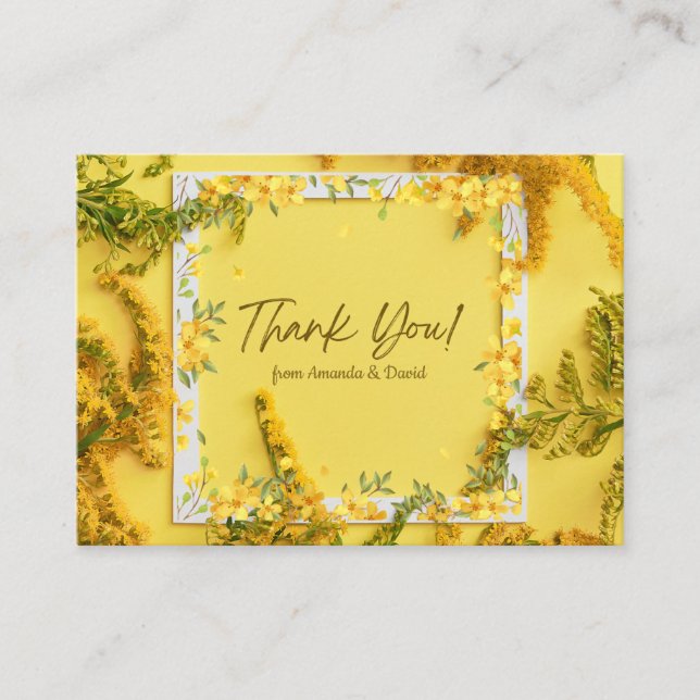 cartão moderno de flor amarela (Frente)
