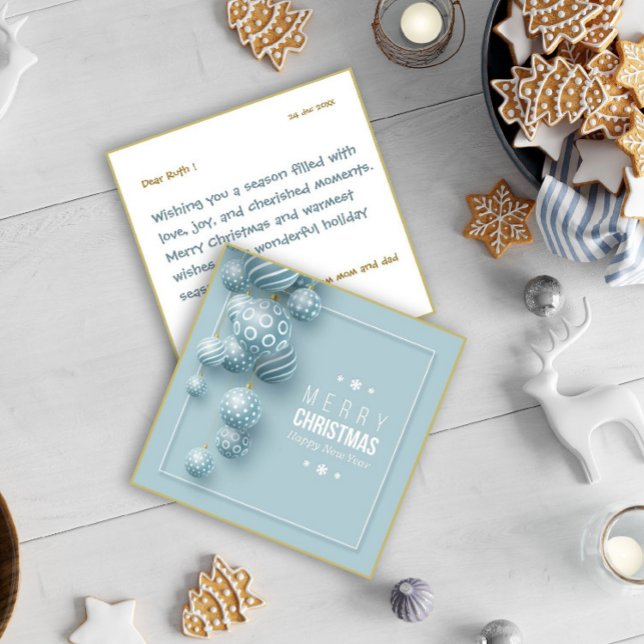 Cartão Moderno de Natal Feliz/Convite (Criador carregado)