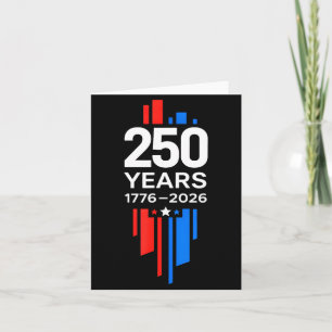 Cartão Moderno design EUA 250 anos - 1776 a 2026