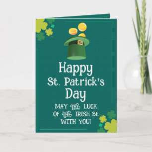 Cartão Moderno Feliz Dia de São Patrício - Bênção Irlande