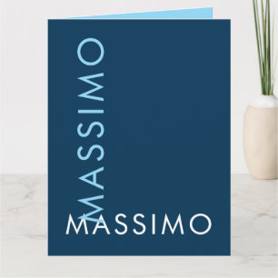Cartão Moderno Minimalista Elegante Simples Nome Azul Pru