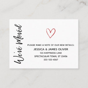 Cartão moderno "Nós nos movemos" com Coração de Ág