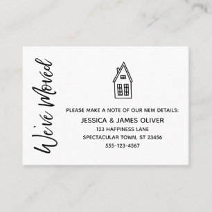 Cartão moderno "Nós nos movemos" com desenho de 