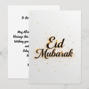 Cartão moderno personalizado Eid mubarak