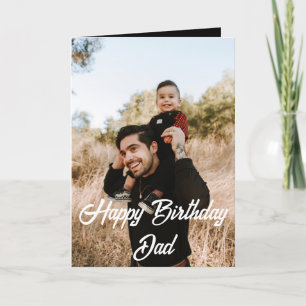 Cartão Moderno Simples Personalizado Foto Feliz Aniversár