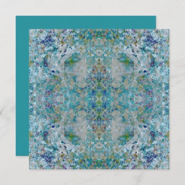 Cartão Moderno Único De Um Design De Arte Abstrato (Frente/Verso)