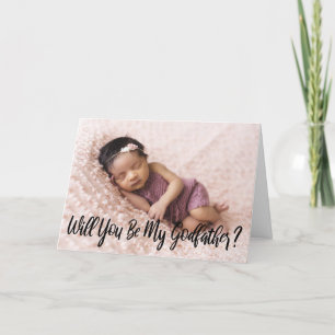 Cartão Moderno Você Será Minha Foto Do Padrinho