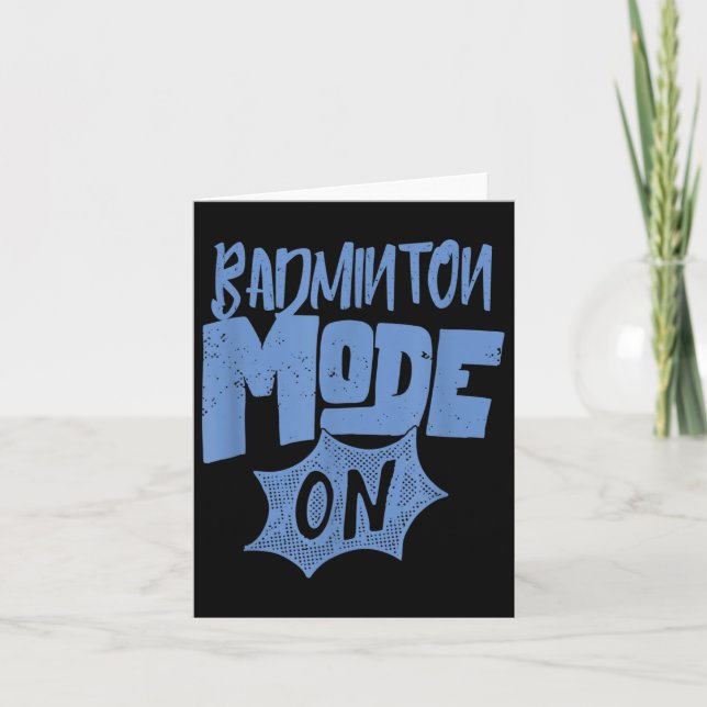Cartão Modo de Badminton Ativado Jogador de Badminton Eng (Frente)