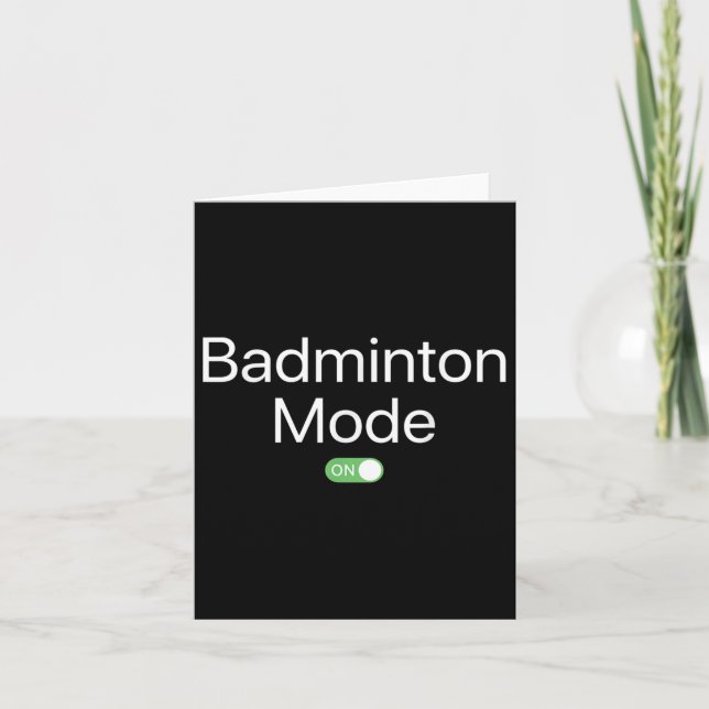 Cartão Modo de Badminton Ativado no Design de Smartphone  (Frente)