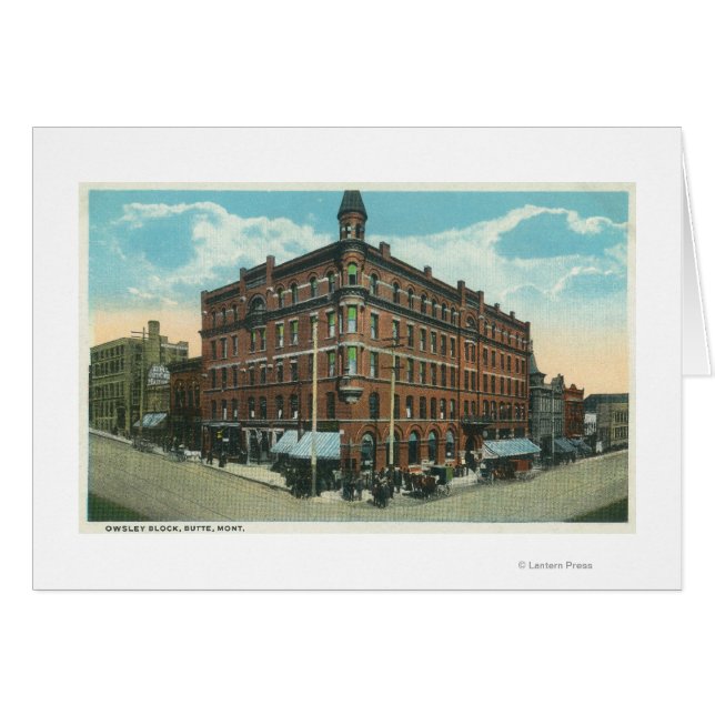 Cartão Modo de exibição de Bloco de Owsley do TownButte,  (Frente Horizontal)