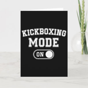 Cartão Modo Kickboxing Ativado Presente Divertido de Kick