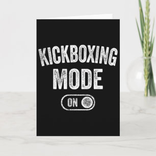Cartão Modo Kickboxing Ativado Presente Divertido de Kick