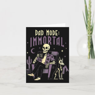 Cartão Modo pai esqueleto imortal halloween papai