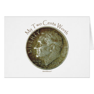 Cartão Moeda de dez centavos da foto