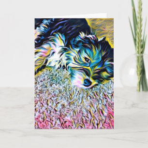 Cartão Moeda de um centavo o notecard de Morkie