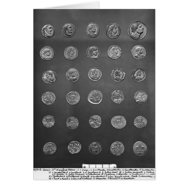 Cartão Moedas bizantinas e romanas, 04-10o século (Frente)