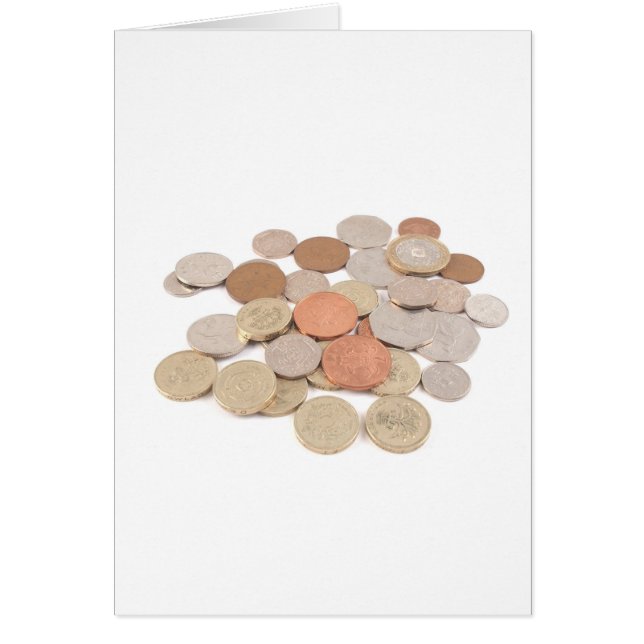Cartão Moedas libra (Frente)
