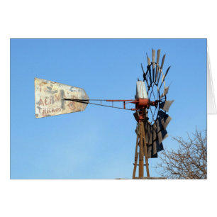 Cartão Moinho de vento de Aermotor