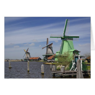 Cartão Moinho de vento, Zaanse Schans, Holanda, Países Ba