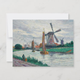 Cartão Moinhos de vento na Holanda (Países Baixos)
