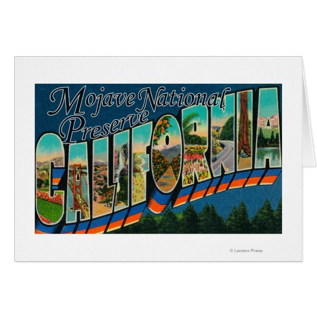 Cartão Mojave Nat'l Preserve, California (Frente Horizontal)