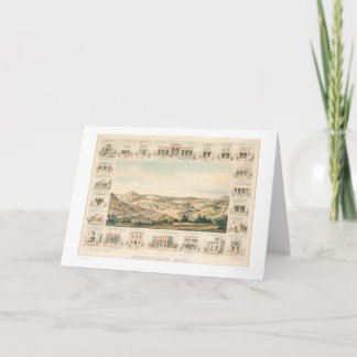Cartão Mokelumne Hill Panoramic Map 1855 (1107A)
