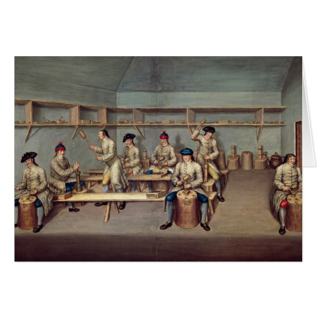 Cartão Moldando as pelotas do pó (Frente Horizontal)