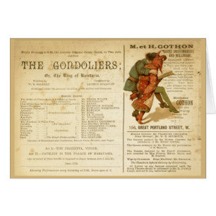 Cartão Molde dos Gondoliers