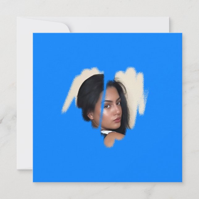 Cartão Moldura de Coração de Grafite Ciano Classe 1rua (Frente)