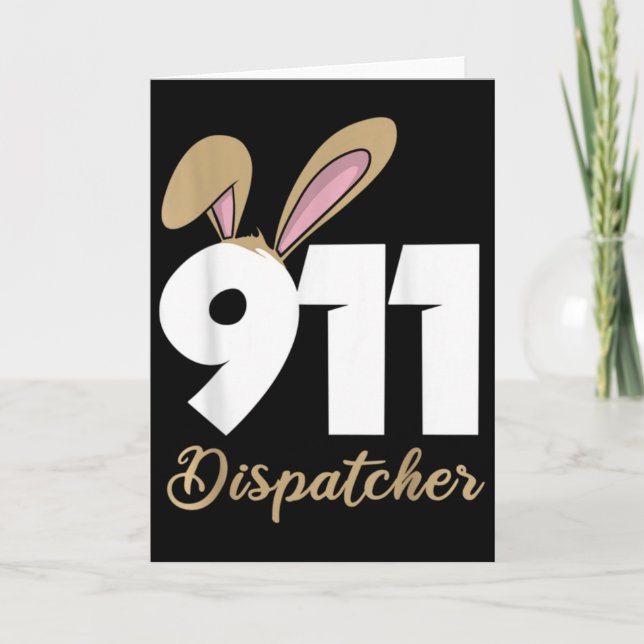 Cartão Moletom com capuz de despachante 911 de Páscoa  (Frente)