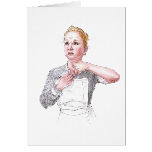 Cartão - molho da enfermeira do hospital de (Frente)