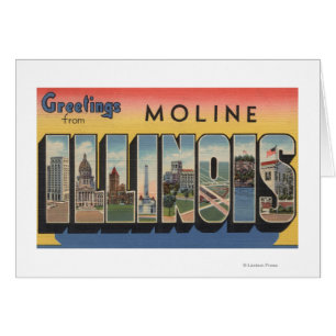 Cartão Moline, Illinois - grandes cenas da letra