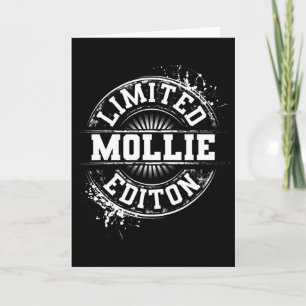 Cartão Mollie Edição Limitada Divertido Nome Personalizad