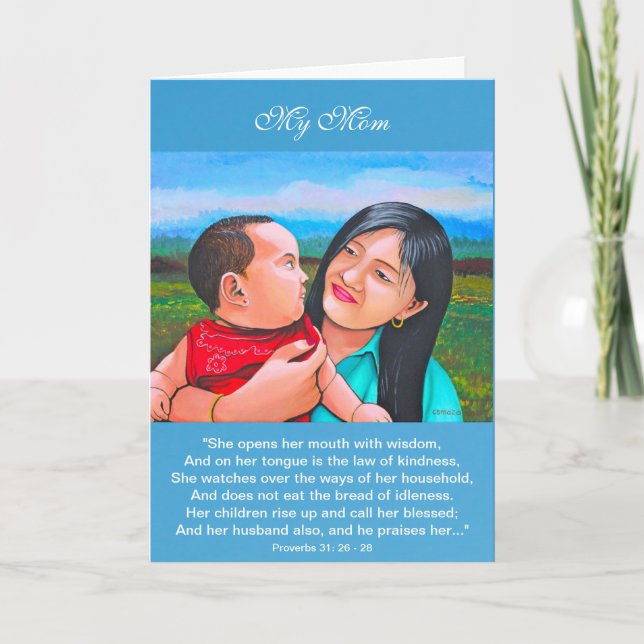 Cartão Mom and Babe Mother's Day Greeting Card3 (Frente)