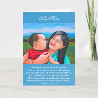 Cartão Mom and Babe Mother's Day Greeting Card3