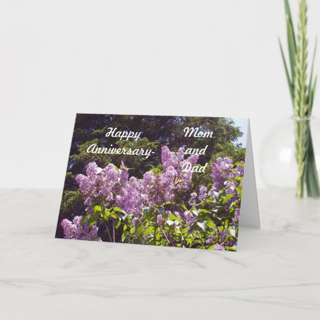 Cartão Mom and Dad's Anniversary (Frente)