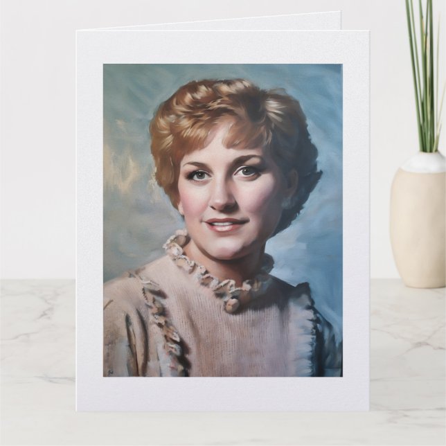 Cartão Mom as Computer Impasto Oil Painting  (Frente)