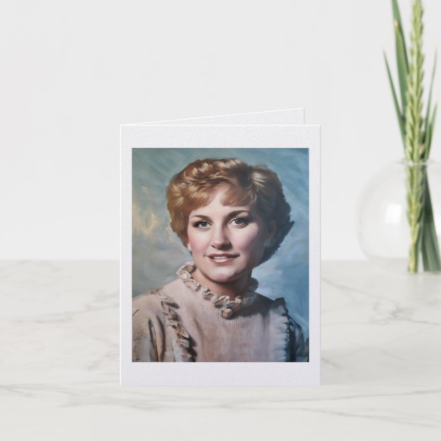 Cartão Mom as Computer Impasto Oil Painting  (Frente)