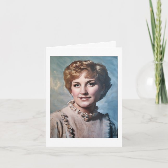 Cartão Mom as Computer Impasto Oil Painting  (Frente)