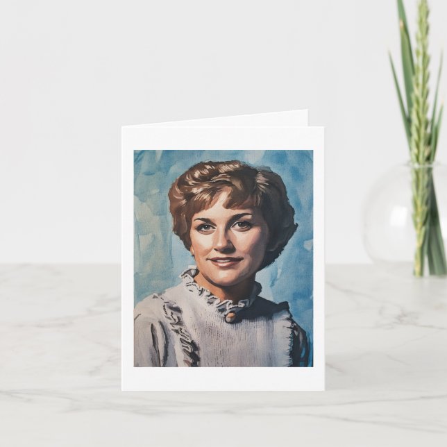 Cartão Mom as Computer Watercolor Painting  (Frente)