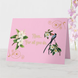 Cartão Mom...For all you do... Mother's Day Card